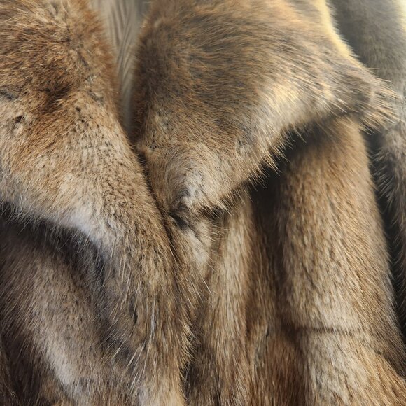 Blonde Muskrat Full Length Coat - Picture 3 of 5